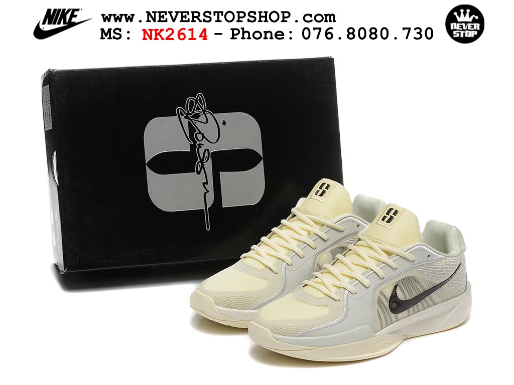 Giày bóng rổ Nike Sabrina 2 Vàng Xám nam nữ hàng đẹp chuẩn best quality batch rep 1:1 như chính hãng real giá rẻ tại NeverStop Sneaker Shop HCM