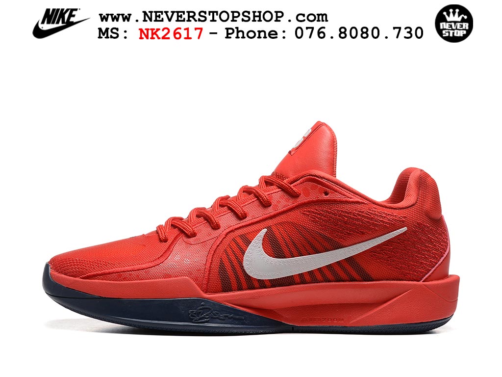 Giày bóng rổ Nike Sabrina 2 Đỏ Trắng nam nữ hàng đẹp chuẩn best quality batch rep 1:1 như chính hãng real giá rẻ tại NeverStop Sneaker Shop HCM