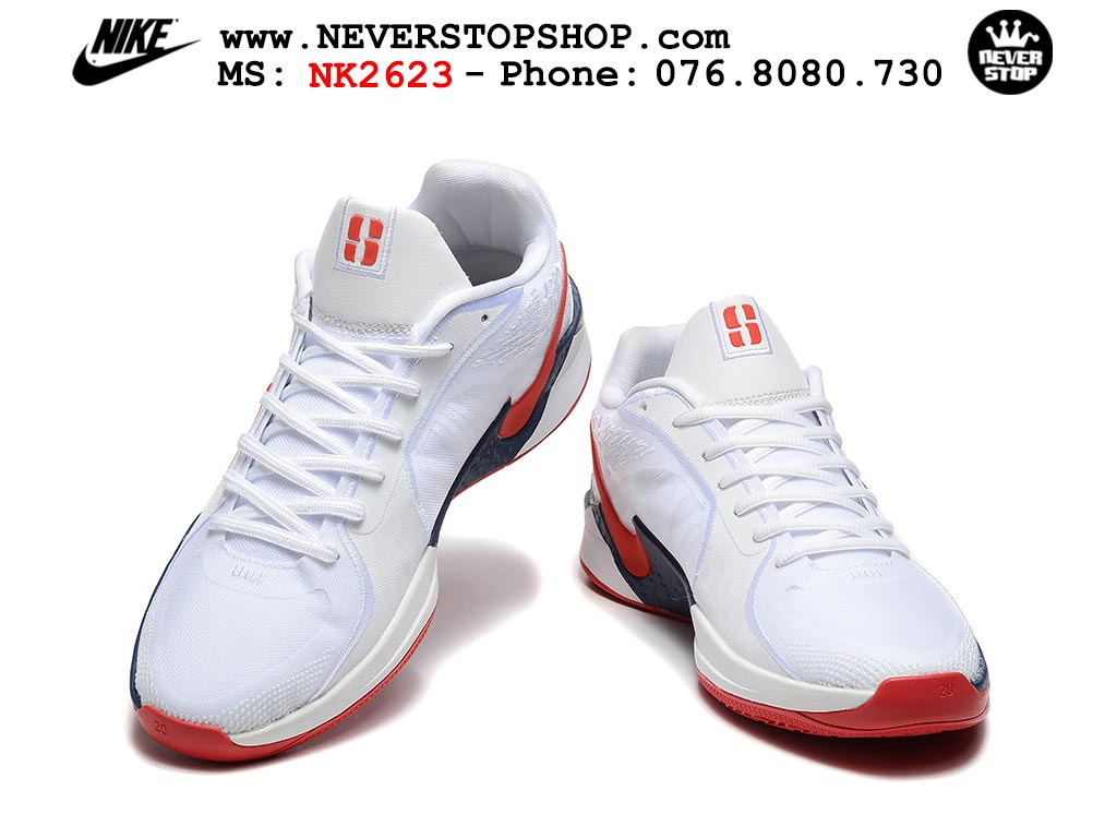 Giày bóng rổ Nike Sabrina 2 Trắng Đỏ nam nữ hàng đẹp chuẩn best quality batch rep 1:1 như chính hãng real giá rẻ tại NeverStop Sneaker Shop HCM