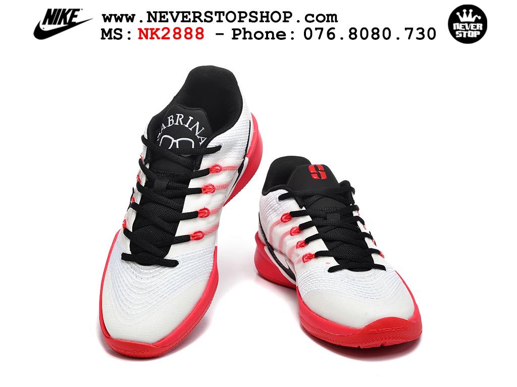 Giày bóng rổ Nike Sabrina 3 Đỏ Trắng nam nữ hàng đẹp chuẩn best quality batch rep 1:1 như chính hãng real giá rẻ tại NeverStop Sneaker Shop HCM