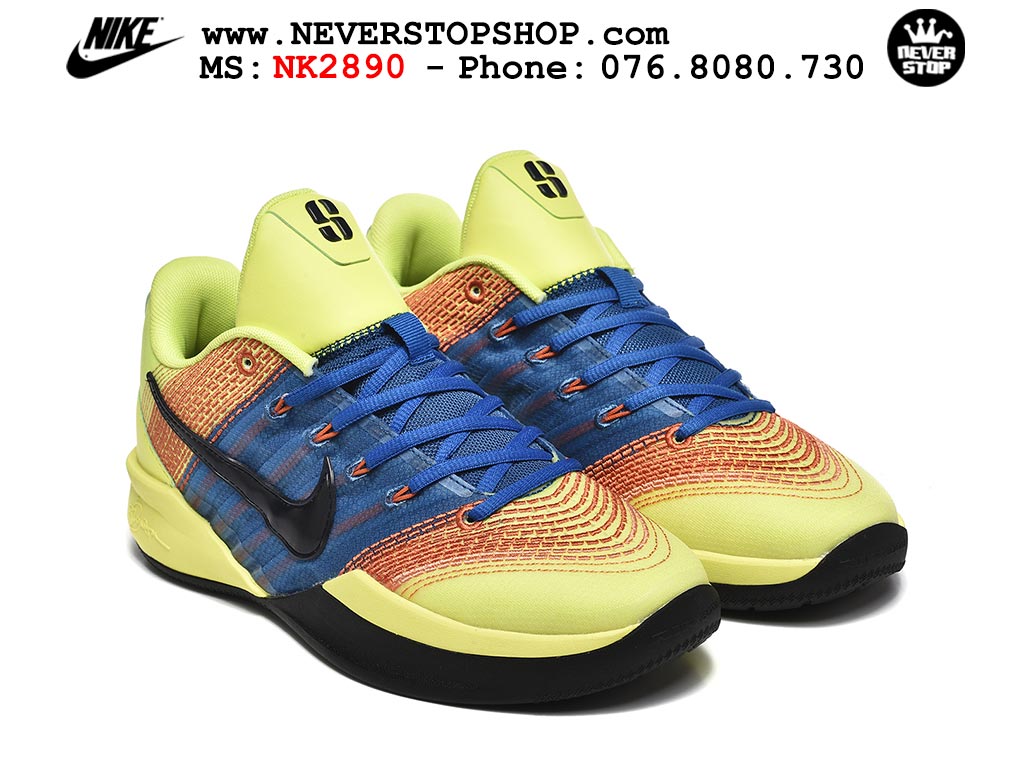 Giày bóng rổ Nike Sabrina 3 Vàng Xanh Dương nam nữ hàng đẹp chuẩn best quality batch rep 1:1 như chính hãng real giá rẻ tại NeverStop Sneaker Shop HCM