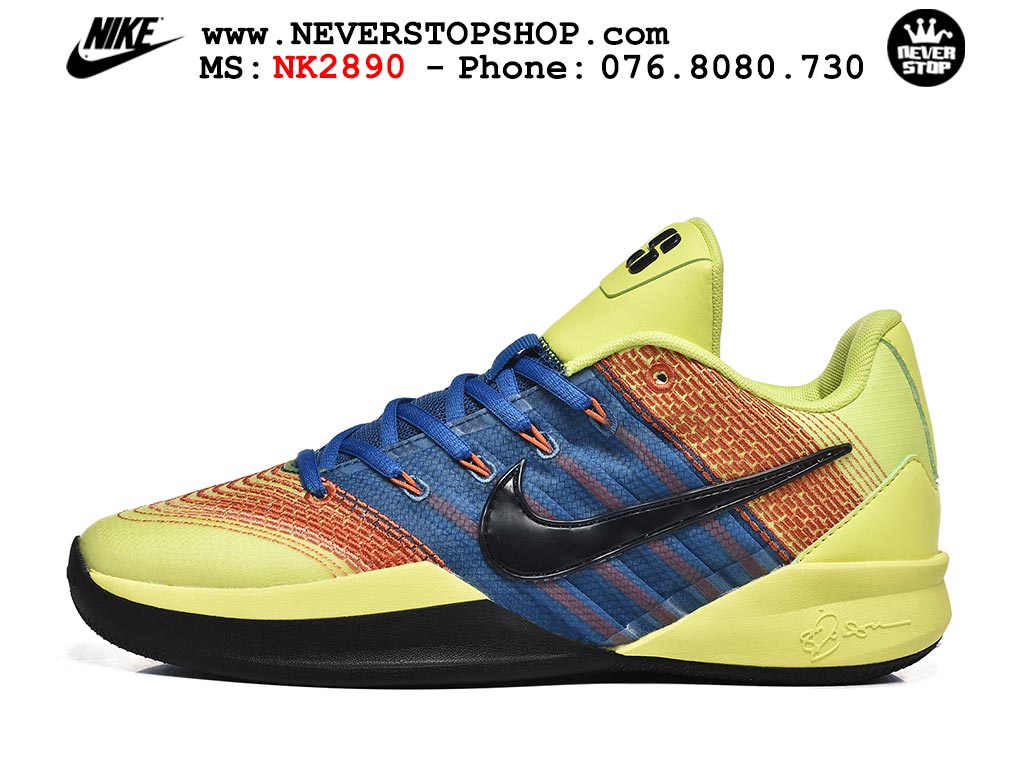 Giày bóng rổ Nike Sabrina 3 Vàng Xanh Dương nam nữ hàng đẹp chuẩn best quality batch rep 1:1 như chính hãng real giá rẻ tại NeverStop Sneaker Shop HCM