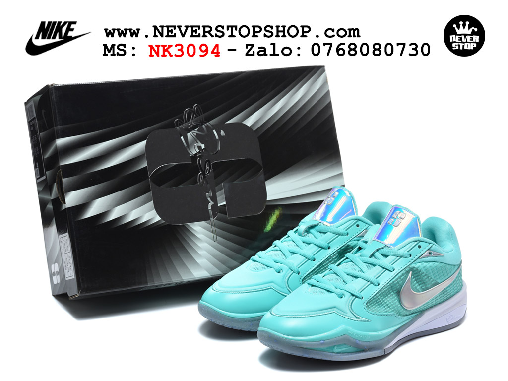 Giày bóng rổ Nike Sabrina 4 Xanh Trắng nam nữ hàng đẹp chuẩn best quality batch rep 1:1 như chính hãng real giá rẻ Sneakers Store Saigon