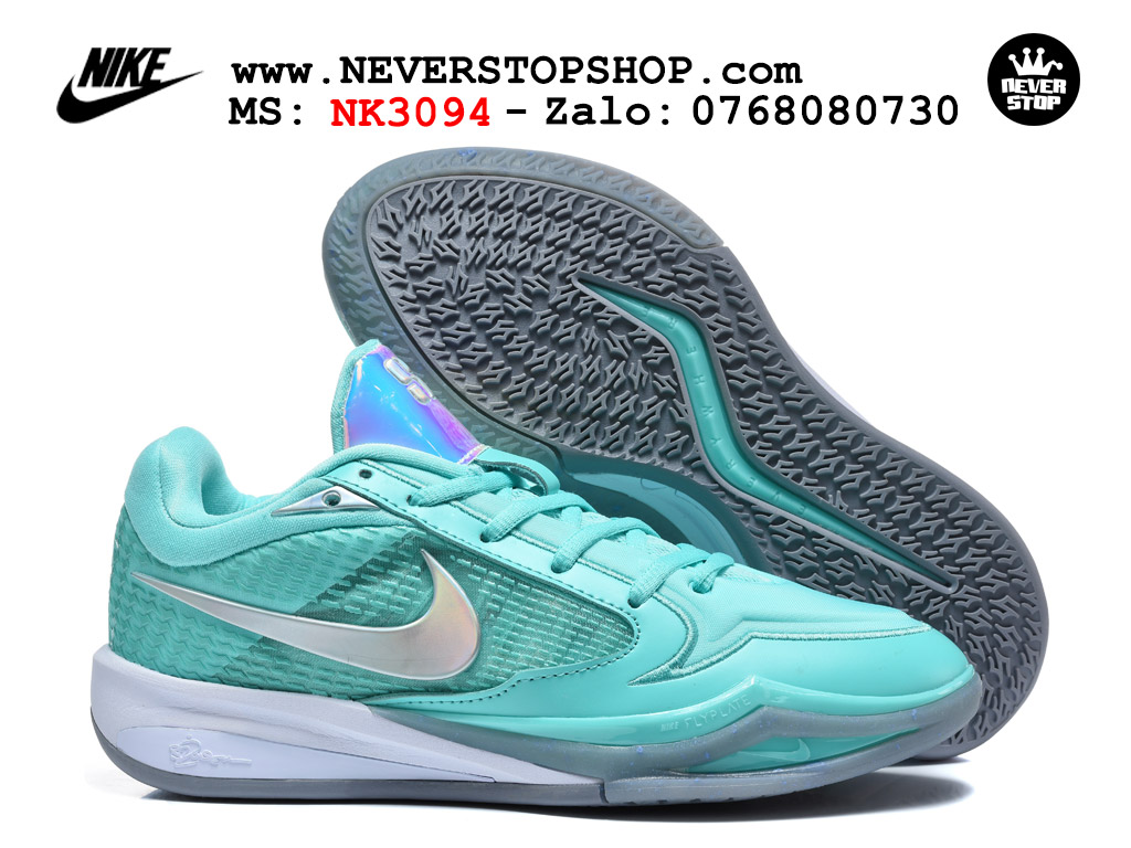 Giày bóng rổ Nike Sabrina 4 Xanh Trắng nam nữ hàng đẹp chuẩn best quality batch rep 1:1 như chính hãng real giá rẻ Sneakers Store Saigon