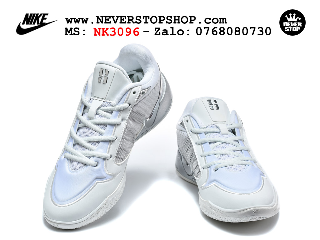 Giày bóng rổ Nike Sabrina 4 Trắng Xám Bạc nam nữ hàng đẹp chuẩn best quality batch rep 1:1 như chính hãng real giá rẻ Sneakers Store Saigon