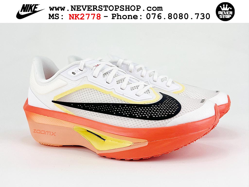 Giày chạy bộ nam nữ NIKE ZOOM FLY 6 WHITE BLACK MAGIC EMBER êm chân siêu nhẹ hàng chuẩn replica 1:1 siêu cấp, giá rẻ tốt nhất quận 3 HCM tại NeverStop Sneaker Shop” longdesc=