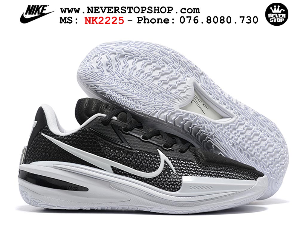 Giày bóng rổ nam Nike Zoom GT Cut 1 Đen Trắng hàng đẹp siêu cấp replica 1:1 giá rẻ tại NeverStop Sneaker Shop Quận 3 HCM
