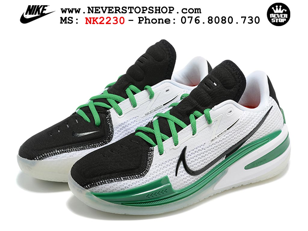 Giày bóng rổ nam Nike Zoom GT Cut 1 Trắng Xanh Lá hàng đẹp siêu cấp replica 1:1 giá rẻ tại NeverStop Sneaker Shop Quận 3 HCM