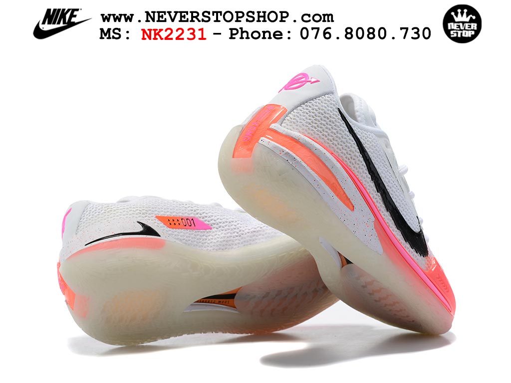 Giày bóng rổ nam Nike Zoom GT Cut 1 Trắng Hồng hàng đẹp siêu cấp replica 1:1 giá rẻ tại NeverStop Sneaker Shop Quận 3 HCM