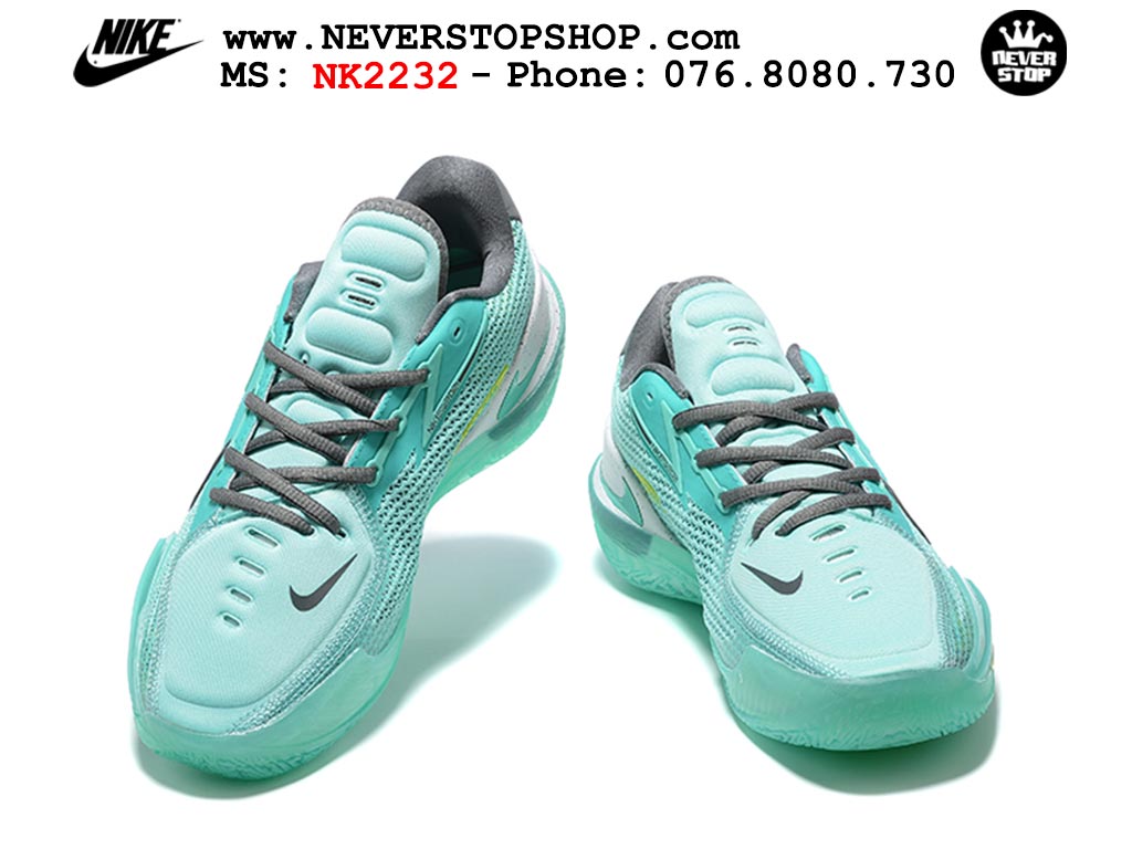 Giày bóng rổ nam Nike Zoom GT Cut 1 Xanh Vàng hàng đẹp siêu cấp replica 1:1 giá rẻ tại NeverStop Sneaker Shop Quận 3 HCM