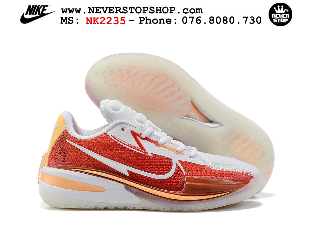 Giày bóng rổ nam Nike Zoom GT Cut 1 Đỏ Trắng hàng đẹp siêu cấp replica 1:1 giá rẻ tại NeverStop Sneaker Shop Quận 3 HCM