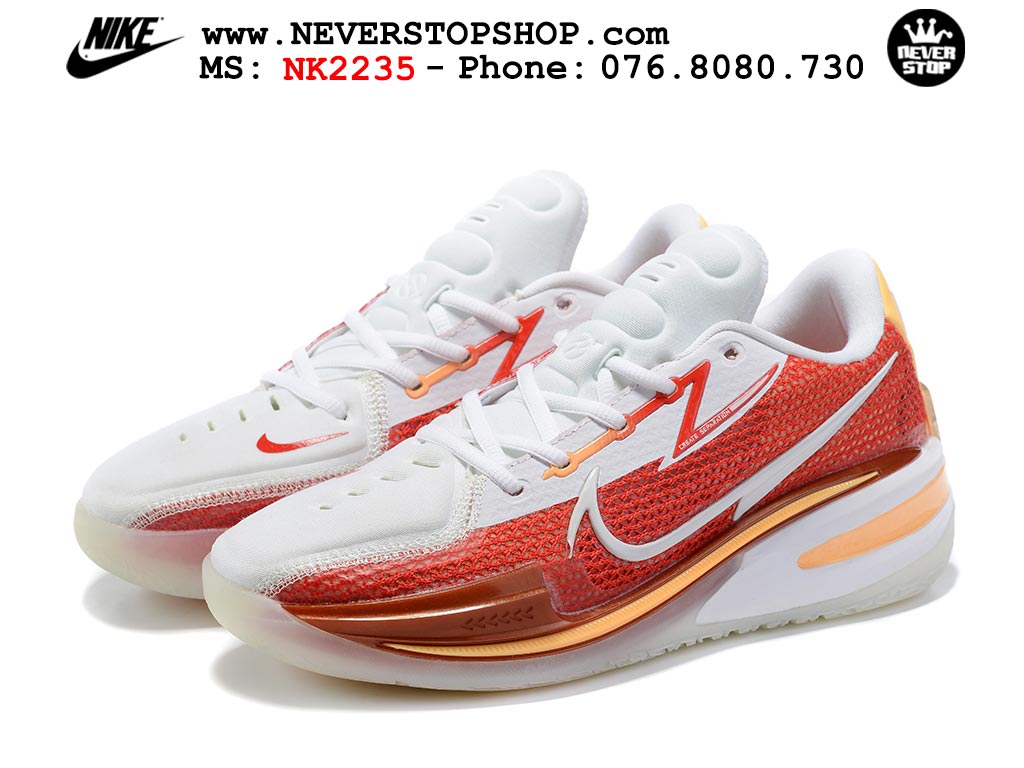 Giày bóng rổ nam Nike Zoom GT Cut 1 Đỏ Trắng hàng đẹp siêu cấp replica 1:1 giá rẻ tại NeverStop Sneaker Shop Quận 3 HCM