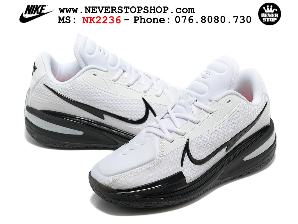Giày bóng rổ nam Nike Zoom GT Cut 1 Trắng Đen hàng đẹp siêu cấp replica 1:1 giá rẻ tại NeverStop Sneaker Shop Quận 3 HCM