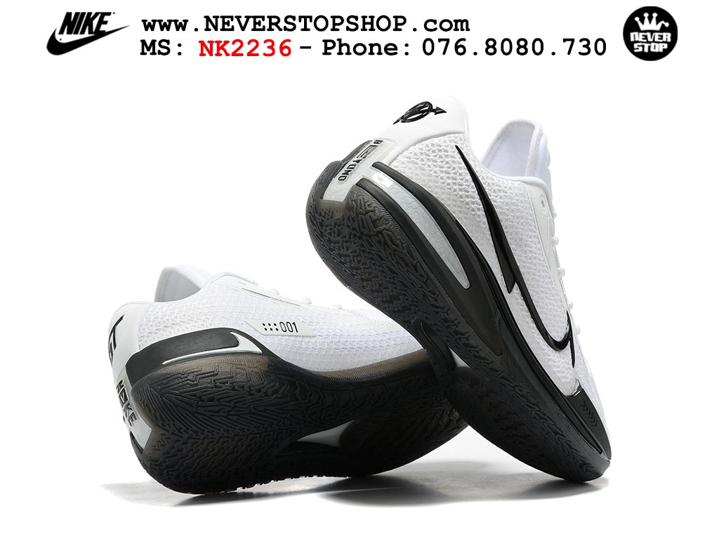 Giày bóng rổ nam Nike Zoom GT Cut 1 Trắng Đen hàng đẹp siêu cấp replica 1:1 giá rẻ tại NeverStop Sneaker Shop Quận 3 HCM