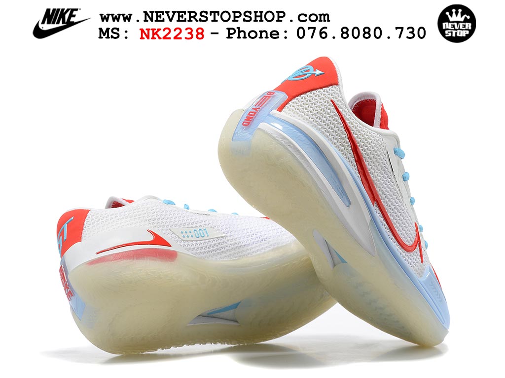 Giày bóng rổ nam Nike Zoom GT Cut 1 Trắng Đỏ hàng đẹp siêu cấp replica 1:1 giá rẻ tại NeverStop Sneaker Shop Quận 3 HCM