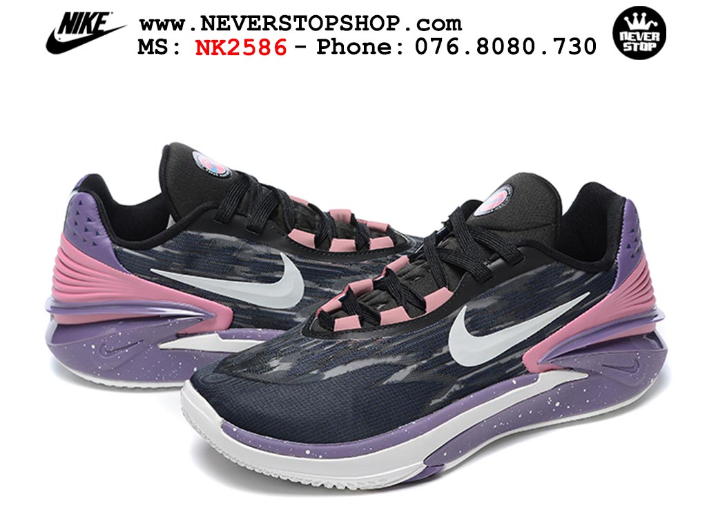 Giày bóng rổ nam Nike Zoom GT Cut 2 Đen Tím hàng đẹp siêu cấp replica 1:1 giá rẻ tại NeverStop Sneaker Shop Hồ Chí Minh