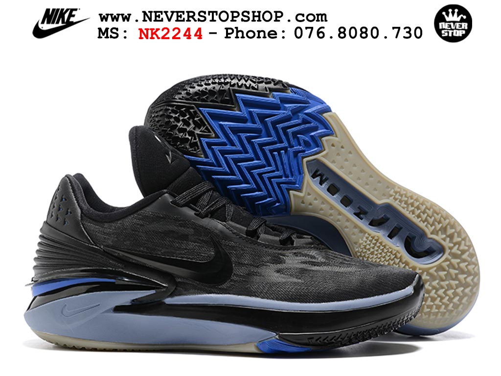 Giày bóng rổ nam Nike Zoom GT Cut 2 Đen Xanh Dương hàng đẹp siêu cấp replica 1:1 giá rẻ tại NeverStop Sneaker Shop Hồ Chí Minh