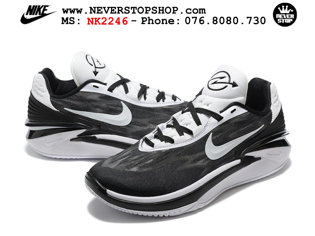 Giày bóng rổ nam Nike Zoom GT Cut 2 Đen Trắng hàng đẹp siêu cấp replica 1:1 giá rẻ tại NeverStop Sneaker Shop Hồ Chí Minh