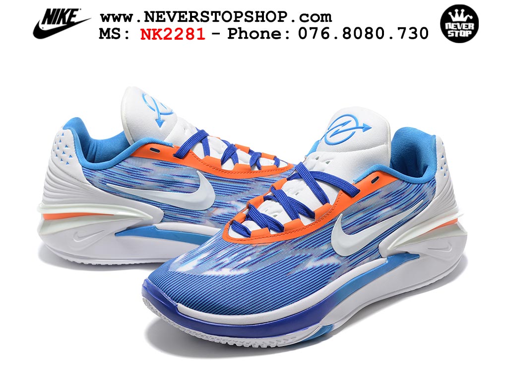 Giày bóng rổ nam Nike Zoom GT Cut 2 Xanh Dương Trắng hàng đẹp siêu cấp replica 1:1 giá rẻ tại NeverStop Sneaker Shop Hồ Chí Minh