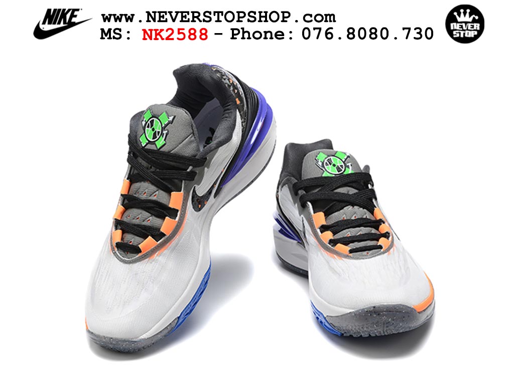 Giày bóng rổ nam Nike Zoom GT Cut 2 Trắng Cam hàng đẹp siêu cấp replica 1:1 giá rẻ tại NeverStop Sneaker Shop Hồ Chí Minh