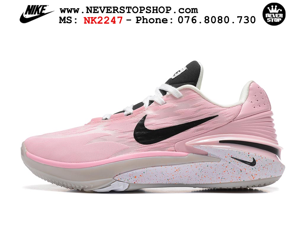 Giày bóng rổ nam Nike Zoom GT Cut 2 Hồng Trắng hàng đẹp siêu cấp replica 1:1 giá rẻ tại NeverStop Sneaker Shop Hồ Chí Minh