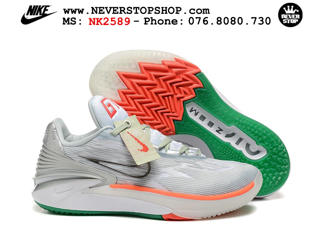 Giày bóng rổ nam Nike Zoom GT Cut 2 Xám Cam hàng đẹp siêu cấp replica 1:1 giá rẻ tại NeverStop Sneaker Shop Hồ Chí Minh