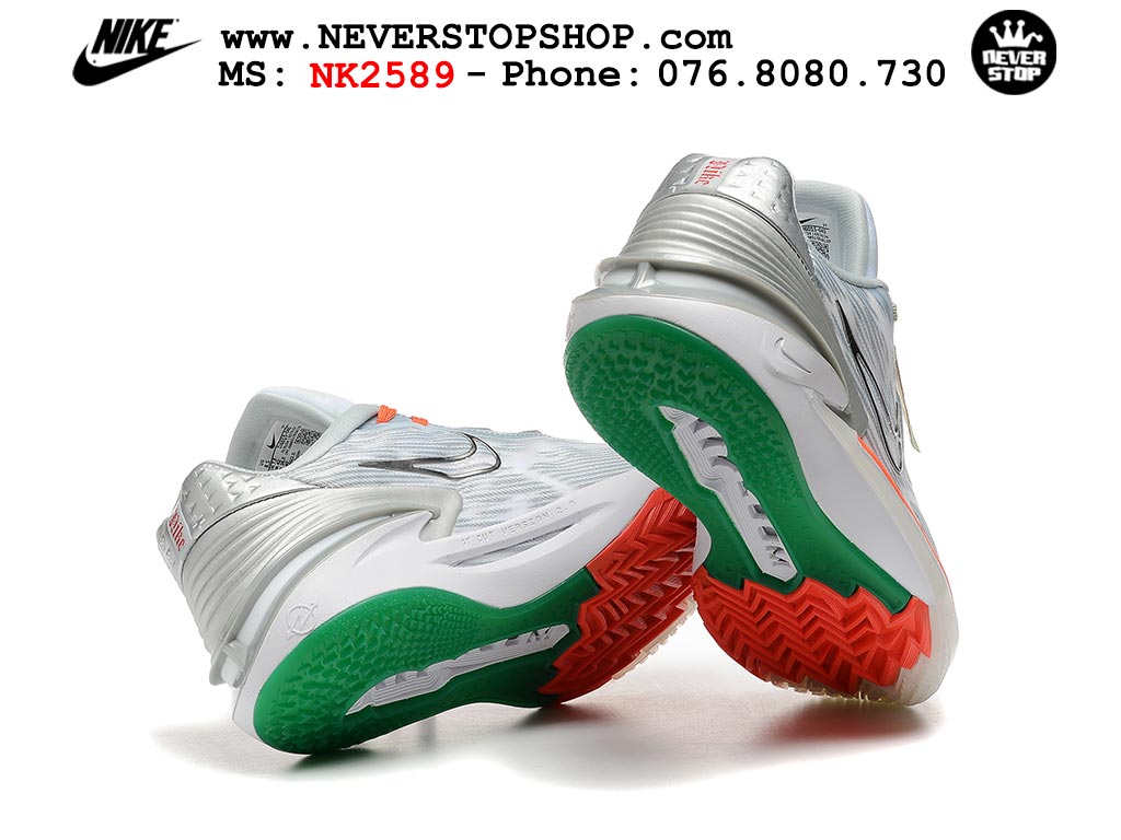 Giày bóng rổ nam Nike Zoom GT Cut 2 Xám Cam hàng đẹp siêu cấp replica 1:1 giá rẻ tại NeverStop Sneaker Shop Hồ Chí Minh