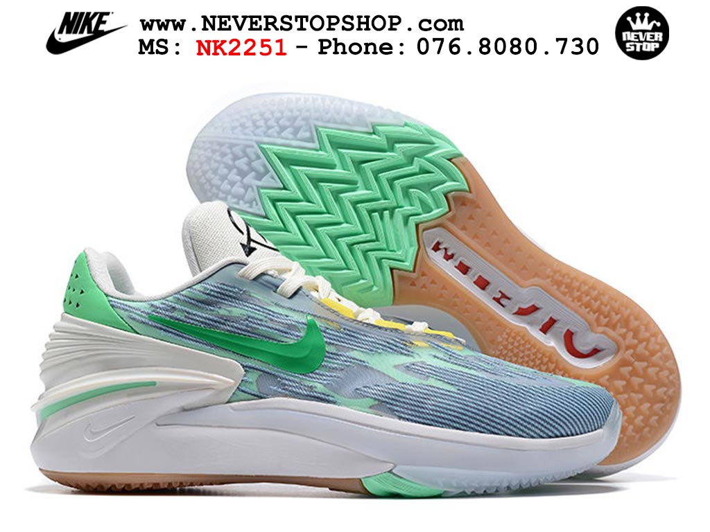 Giày bóng rổ nam Nike Zoom GT Cut 2 Xanh Trắng hàng đẹp siêu cấp replica 1:1 giá rẻ tại NeverStop Sneaker Shop Hồ Chí Minh