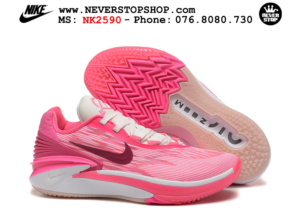 Giày bóng rổ nam Nike Zoom GT Cut 2 Hồng Trắng hàng đẹp siêu cấp replica 1:1 giá rẻ tại NeverStop Sneaker Shop Hồ Chí Minh