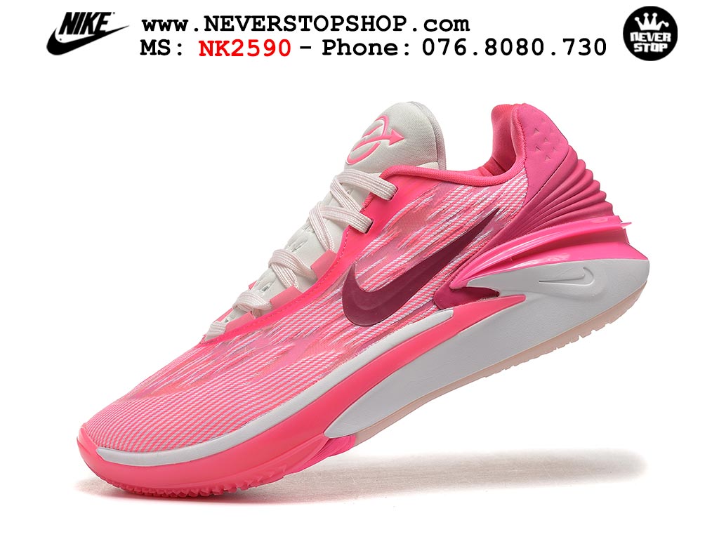 Giày bóng rổ nam Nike Zoom GT Cut 2 Hồng Trắng hàng đẹp siêu cấp replica 1:1 giá rẻ tại NeverStop Sneaker Shop Hồ Chí Minh