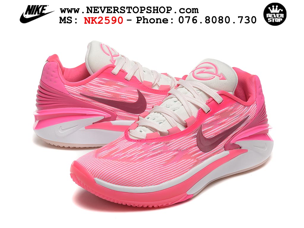 Giày bóng rổ nam Nike Zoom GT Cut 2 Hồng Trắng hàng đẹp siêu cấp replica 1:1 giá rẻ tại NeverStop Sneaker Shop Hồ Chí Minh