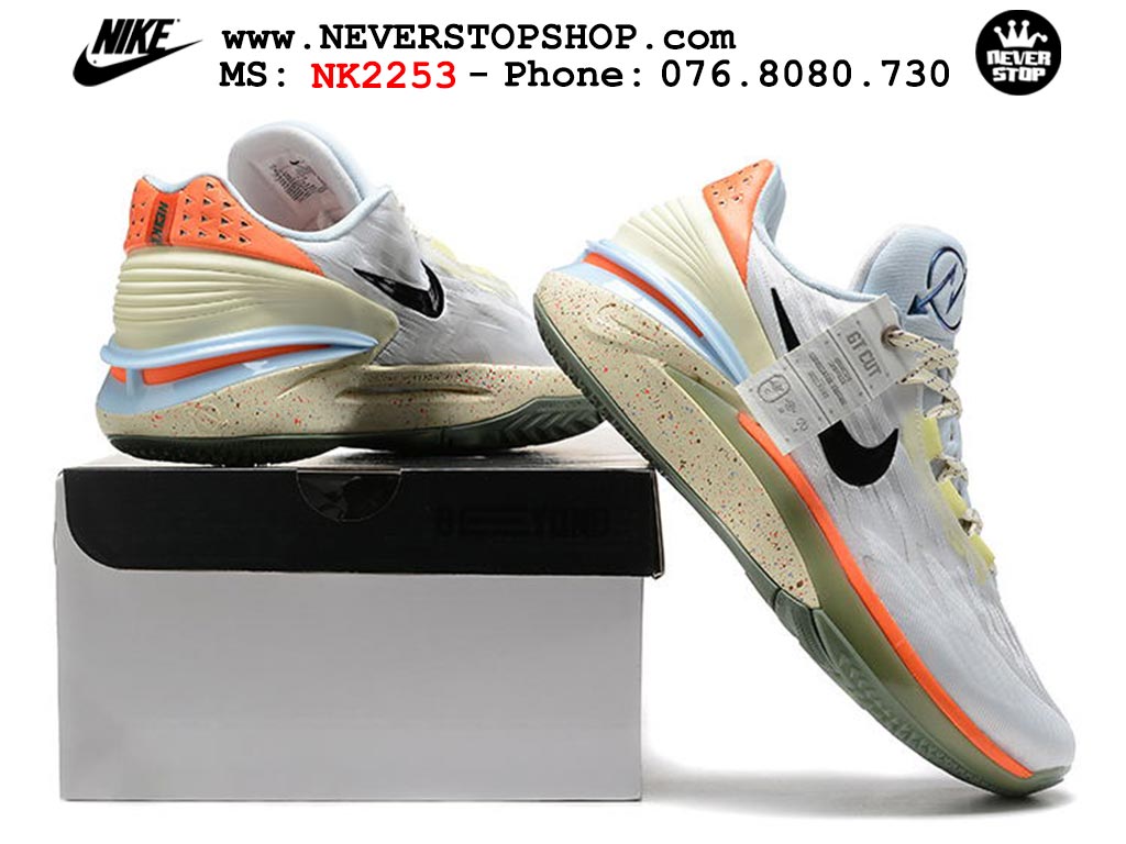 Giày bóng rổ nam Nike Zoom GT Cut 2 Vàng Xanh hàng đẹp siêu cấp replica 1:1 giá rẻ tại NeverStop Sneaker Shop Hồ Chí Minh