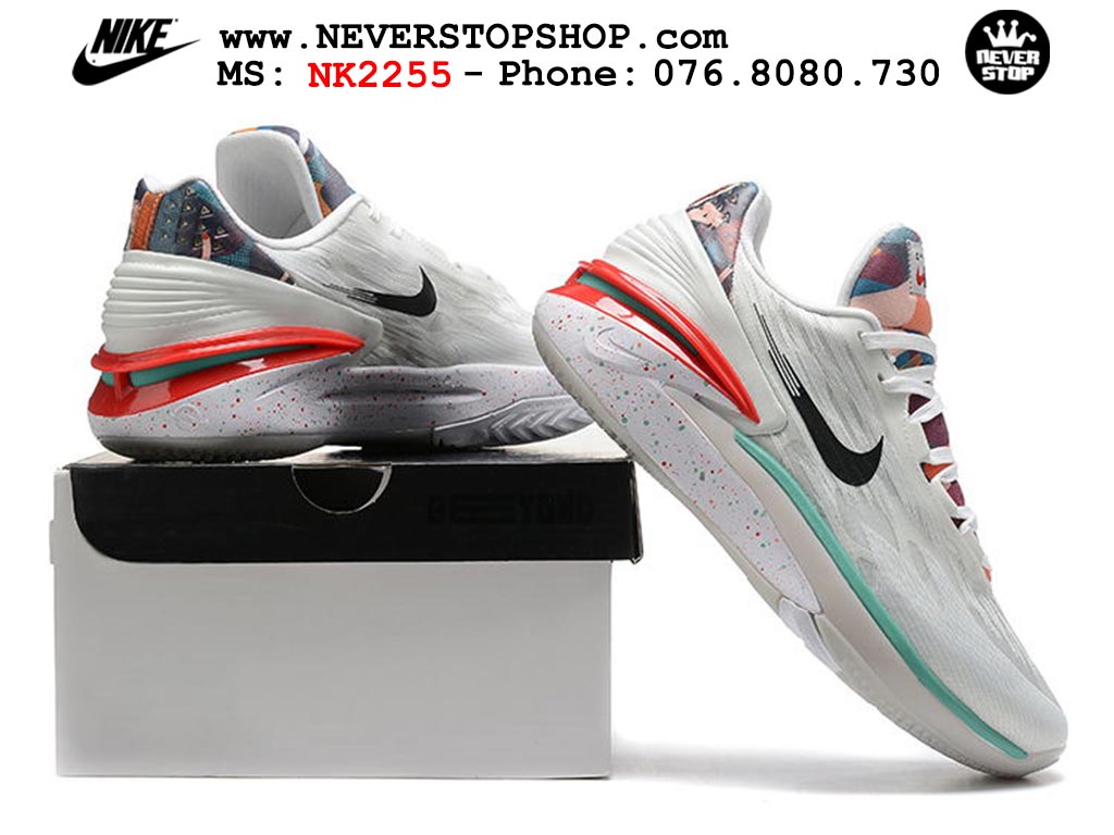 Giày bóng rổ nam Nike Zoom GT Cut 2 Trắng Đỏ hàng đẹp siêu cấp replica 1:1 giá rẻ tại NeverStop Sneaker Shop Hồ Chí Minh