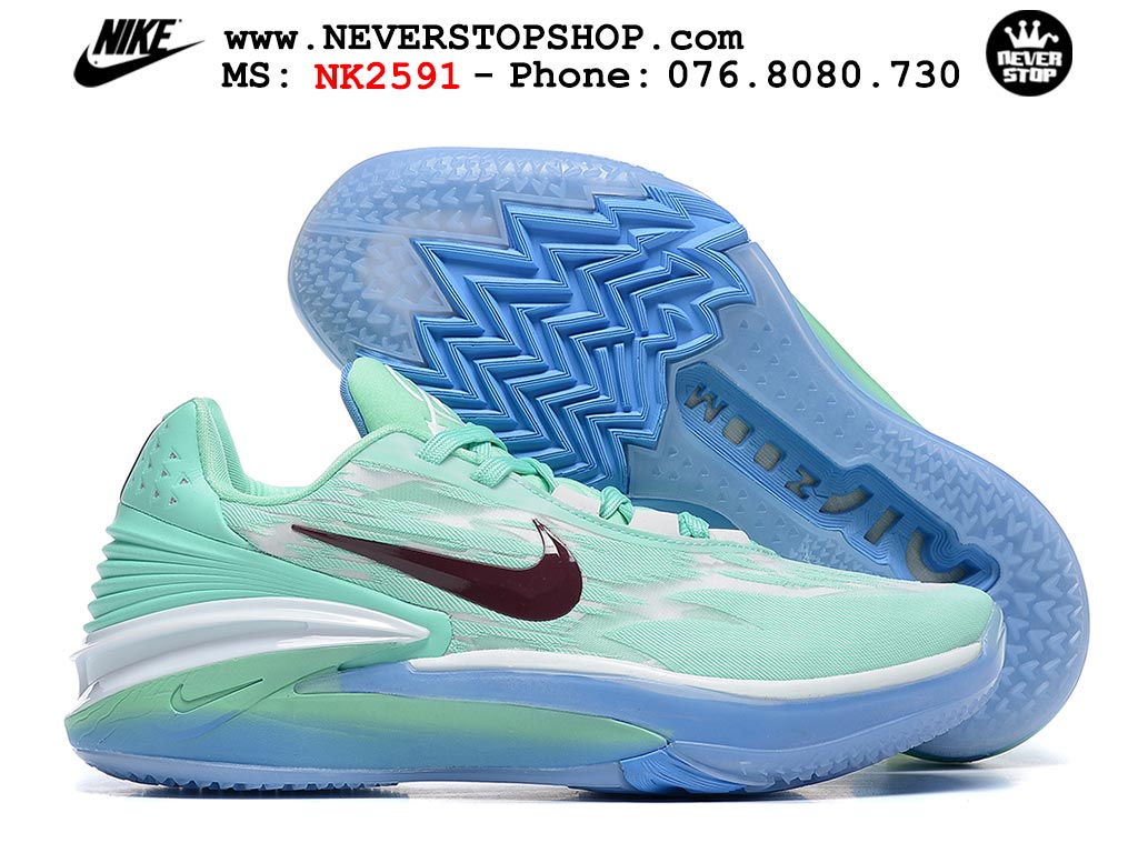 Giày bóng rổ nam Nike Zoom GT Cut 2 Xanh Trắng hàng đẹp siêu cấp replica 1:1 giá rẻ tại NeverStop Sneaker Shop Hồ Chí Minh