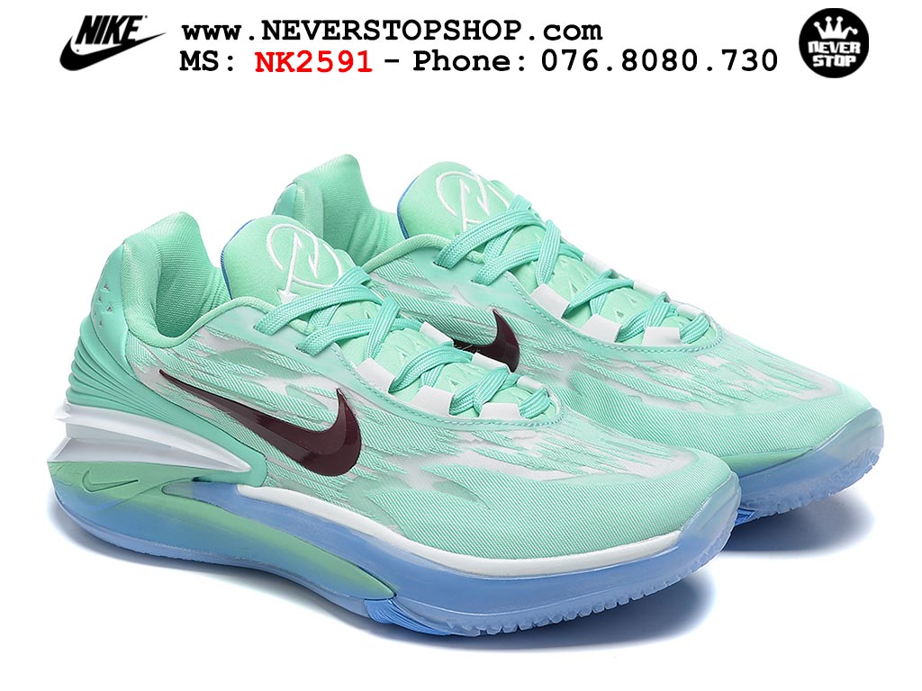 Giày bóng rổ nam Nike Zoom GT Cut 2 Xanh Trắng hàng đẹp siêu cấp replica 1:1 giá rẻ tại NeverStop Sneaker Shop Hồ Chí Minh