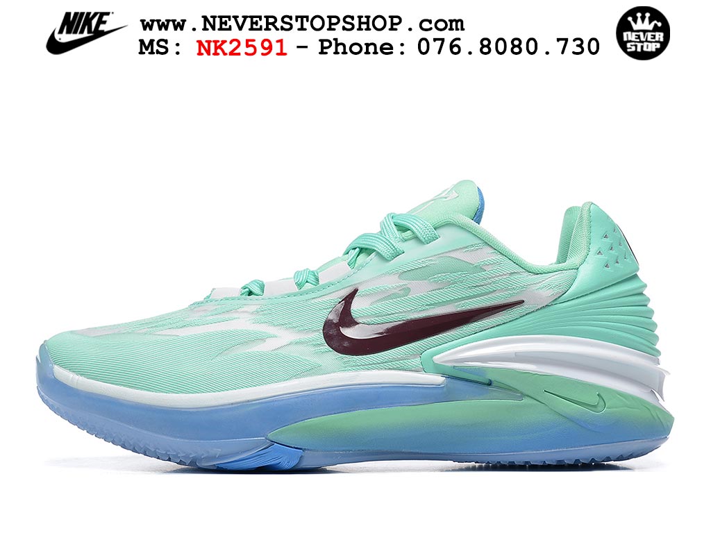 Giày bóng rổ nam Nike Zoom GT Cut 2 Xanh Trắng hàng đẹp siêu cấp replica 1:1 giá rẻ tại NeverStop Sneaker Shop Hồ Chí Minh