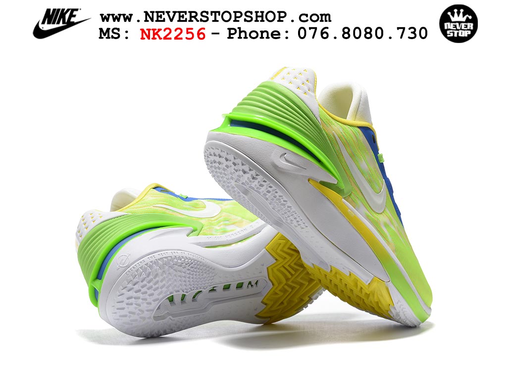 Giày bóng rổ nam Nike Zoom GT Cut 2 Xanh Lá Vàng hàng đẹp siêu cấp replica 1:1 giá rẻ tại NeverStop Sneaker Shop Hồ Chí Minh