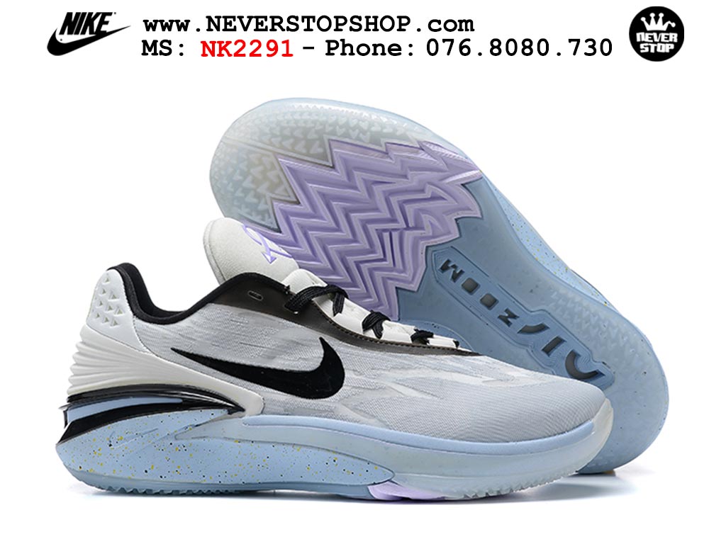 Giày bóng rổ nam Nike Zoom GT Cut 2 Trắng Xanh Dương hàng đẹp siêu cấp replica 1:1 giá rẻ tại NeverStop Sneaker Shop Hồ Chí Minh
