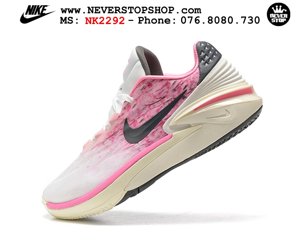 Giày bóng rổ nam Nike Zoom GT Cut 2 Trắng Hồng hàng đẹp siêu cấp replica 1:1 giá rẻ tại NeverStop Sneaker Shop Hồ Chí Minh