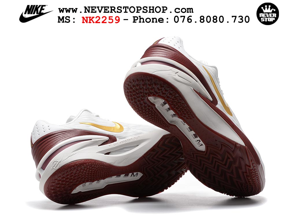 Giày bóng rổ nam Nike Zoom GT Cut 2 Trắng Nâu hàng đẹp siêu cấp replica 1:1 giá rẻ tại NeverStop Sneaker Shop Hồ Chí Minh