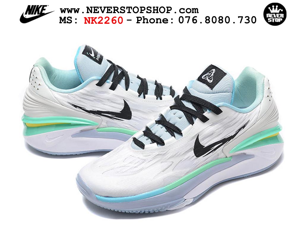 Giày bóng rổ nam Nike Zoom GT Cut 2 Trắng Xám hàng đẹp siêu cấp replica 1:1 giá rẻ tại NeverStop Sneaker Shop Hồ Chí Minh