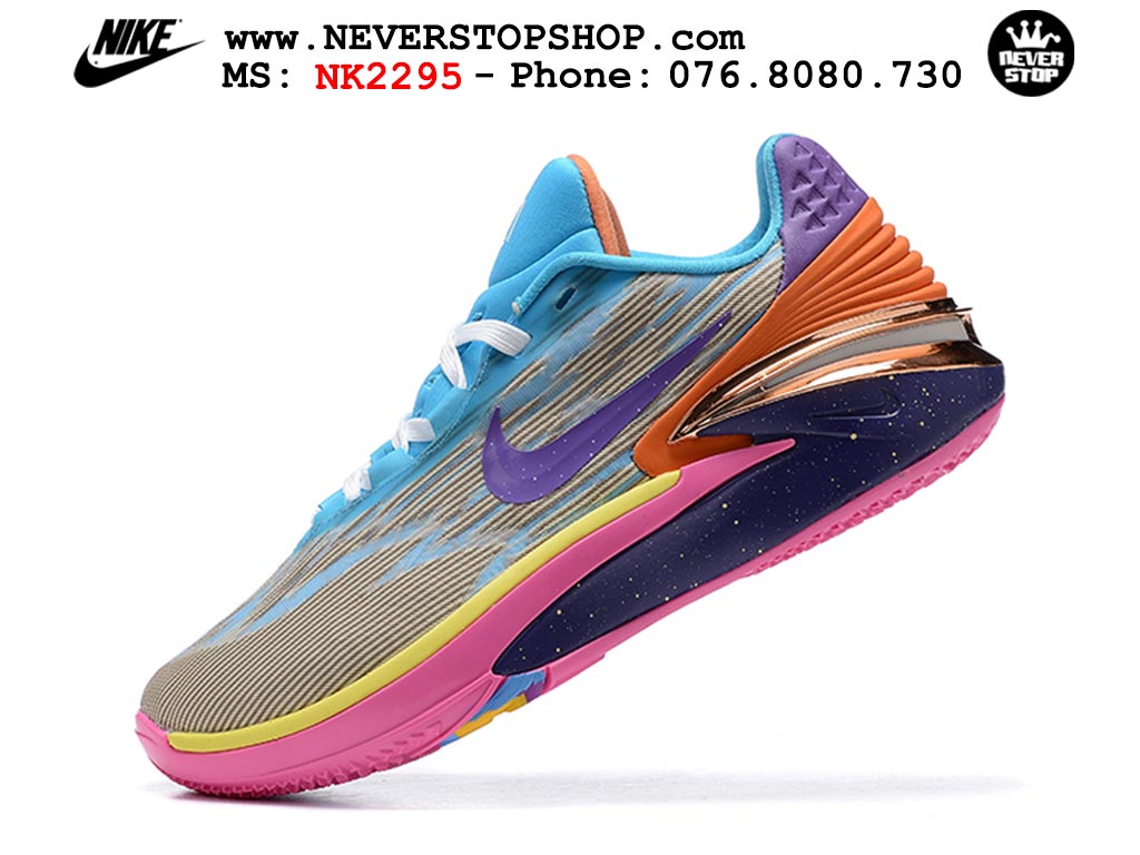 Giày bóng rổ nam Nike Zoom GT Cut 2 Hồng Xanh Dương hàng đẹp siêu cấp replica 1:1 giá rẻ tại NeverStop Sneaker Shop Hồ Chí Minh