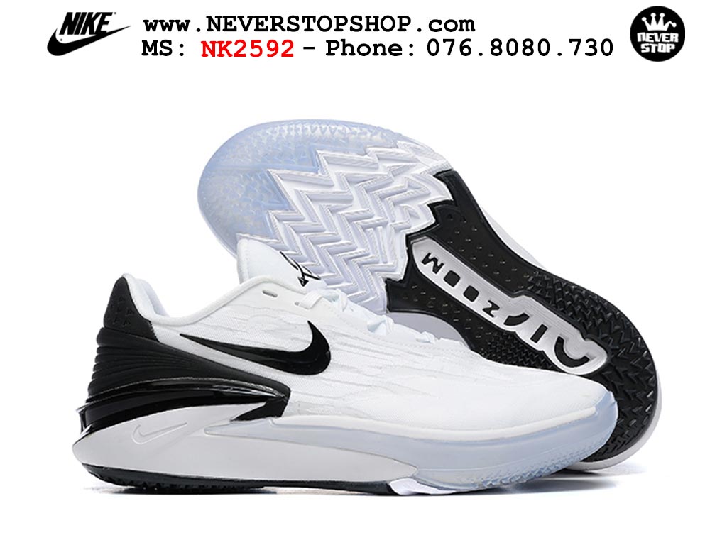 Giày bóng rổ nam Nike Zoom GT Cut 2 Trắng Đen hàng đẹp siêu cấp replica 1:1 giá rẻ tại NeverStop Sneaker Shop Hồ Chí Minh