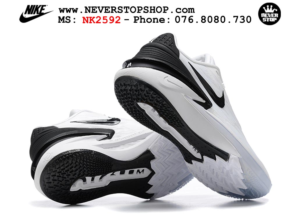 Giày bóng rổ nam Nike Zoom GT Cut 2 Trắng Đen hàng đẹp siêu cấp replica 1:1 giá rẻ tại NeverStop Sneaker Shop Hồ Chí Minh