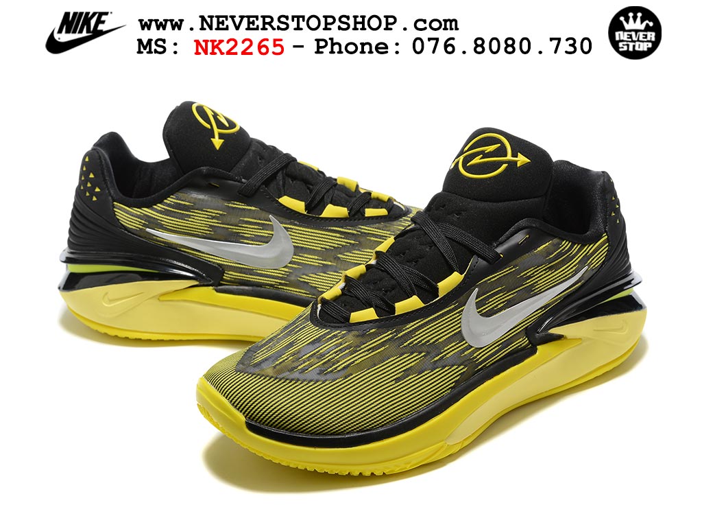 Giày bóng rổ nam Nike Zoom GT Cut 2 Vàng Đen hàng đẹp siêu cấp replica 1:1 giá rẻ tại NeverStop Sneaker Shop Hồ Chí Minh
