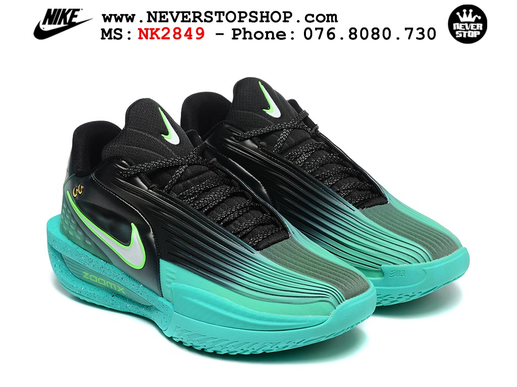 Giày bóng rổ outdoor Nike Zoom GT Cut 3 Turbo Đen Xanh Ngọc hàng đẹp siêu cấp replica 1:1 best quality giá rẻ tại NeverStop Sneaker Shop Hồ Chí Minh