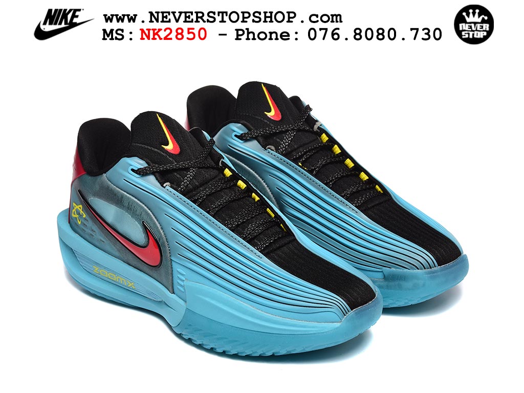 Giày bóng rổ outdoor Nike Zoom GT Cut 3 Turbo Xanh Da Trời Đỏ hàng đẹp siêu cấp replica 1:1 best quality giá rẻ tại NeverStop Sneaker Shop Hồ Chí Minh