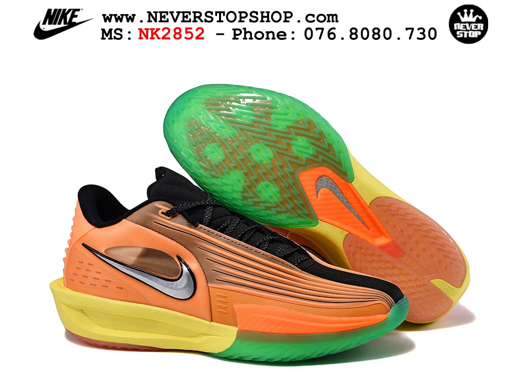 Giày bóng rổ outdoor Nike Zoom GT Cut 3 Turbo Cam Xanh Lá Vàng hàng đẹp siêu cấp replica 1:1 best quality giá rẻ tại NeverStop Sneaker Shop Hồ Chí Minh