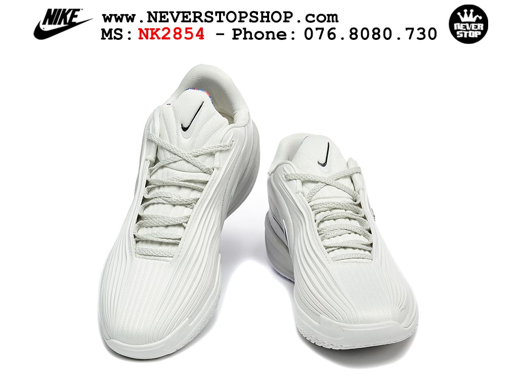 Giày bóng rổ outdoor Nike Zoom GT Cut 3 Turbo Trắng Xám hàng đẹp siêu cấp replica 1:1 best quality giá rẻ tại NeverStop Sneaker Shop Hồ Chí Minh
