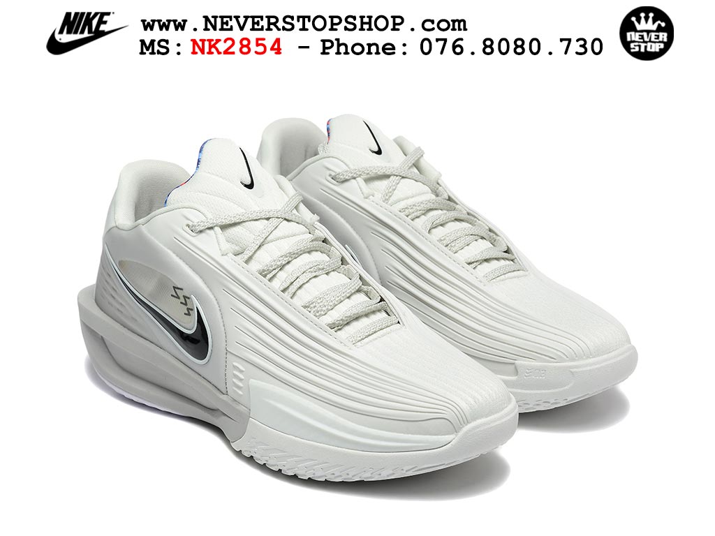 Giày bóng rổ outdoor Nike Zoom GT Cut 3 Turbo Trắng Xám hàng đẹp siêu cấp replica 1:1 best quality giá rẻ tại NeverStop Sneaker Shop Hồ Chí Minh